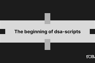 The beginning of dsa-scripts