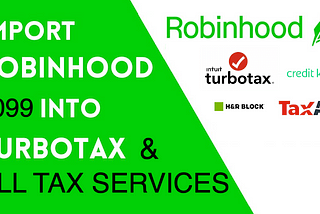 How to Upload Robinhood 1099 tax documents anywhere (TaxAct, Credit Karma, H&R Block, TurboTax…