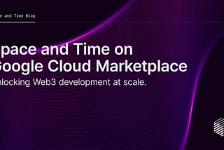 Google Cloud Marketplace 上的Space and Time