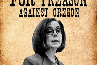 Kate Brown Wanted for Treason Poster