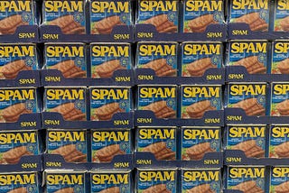 A pile of spam boxes