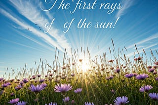 The first rays of the sun!