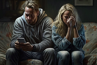 a man and a woman on the couch