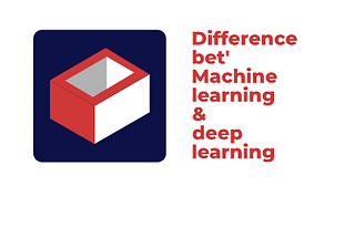 Difference between Machine Learning and Deep Learning in a short and crispy way.