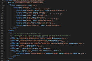 Configuring NLOG 5 in kubernetes using splunk-connect in .net containers