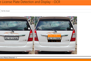 Automatic License Plate Detection and Number Display