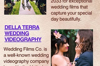Della Terra Wedding Videography