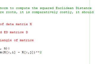 Several ways to calculate squared euclidean distance matrices in Python