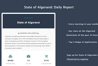 State of Algorand: Daily Report