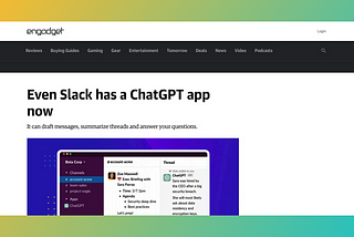 Slack Gets ChatGPT App to Help with Workplace Chats