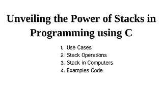 Beyond Plates: Unveiling the Power of Stacks in Programming using C