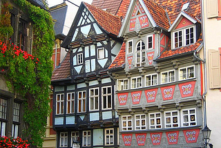 Beautiful saxon buildings in Quedlinburg, Germany