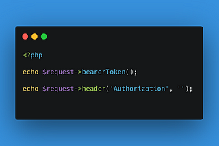 How to get the authentication token from the Request in Laravel?