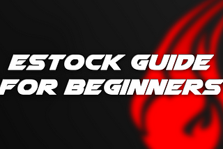 How to setup eStock for the first time (As a beginner)