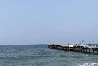 I stood by the beach in Pondicherry