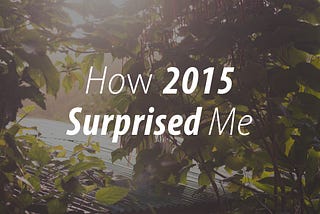 How 2015 Surprised Me