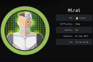 Hack The Box Write-Up : Mirai Without Metasploit