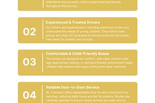 Pre School Bus Service in Singapore by RL Transport