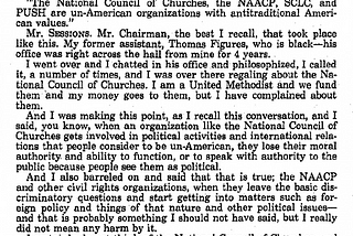 I wonder why Jeff Sessions was mad at the NAACP in 1986