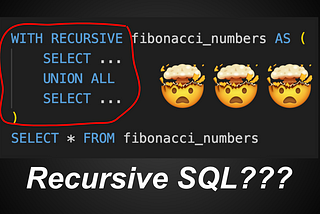 How To Recursion in SQL in 30 Seconds