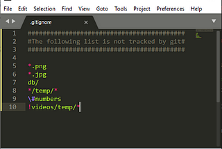 Ignoring files in Git