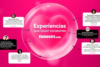 Famosos.com es… una, cientos, miles de experiencias que tocan corazones