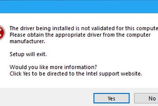 Fix for “Driver Being Installed Is Not Validated For This Computers” Issue & Install Intel DCH…