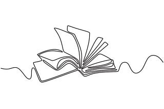 Illustration of an open book with pages