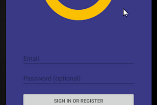 Login Screen on Dialog Box, with Circular Reveal Animation