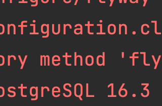 Factory method ‘flyway’ threw exception with message: Unsupported Database: PostgreSQL <version>