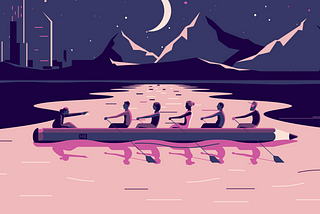 Rowing boat illustration