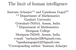 Limits of intelligence // is human/artificial intelligence limitless?)