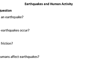 Final Project — Earthquakes at School Experiment