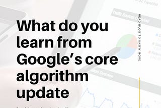 Google’s core search engine algorithm
