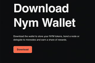 NYM wallet installation . Step by step MAC OS