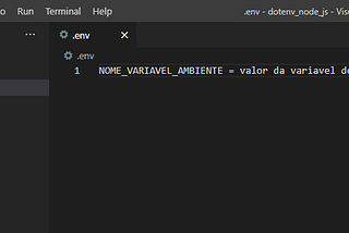 Variáveis de Ambiente no Node.js com .env