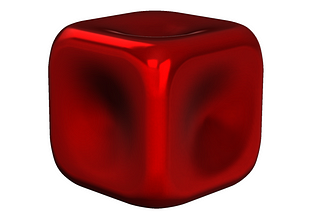 The shiniest red cube imaginable!