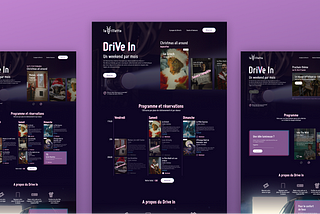 UI Design: lights and contrats for a drive-in cinema event