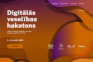 Digitālā veselības hakatona sākuma skats