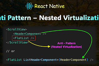 React Native — Nested Virtualization Anti-pattern (Performance Optimization)