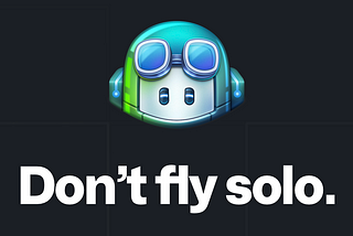 Github Copilot Icon, and a quote.