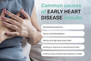 Infographic Common causes of early heart disease include