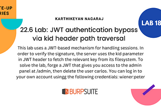 22.6 Lab: JWT authentication bypass via kid header path traversal