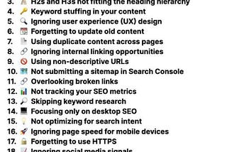 27 SEO Mistakes to Avoid for Better Rankings