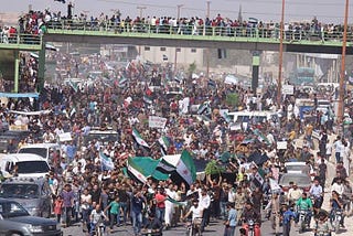 Mass protests in Idlib