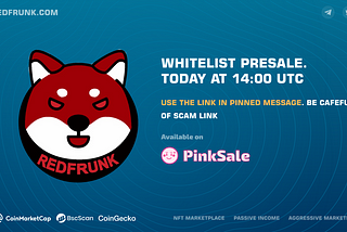 The presale will start on Dec 1 2021, 14.00 UTC at the Pinksale.