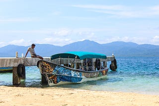 En el muelle de San Blas, Panamá.