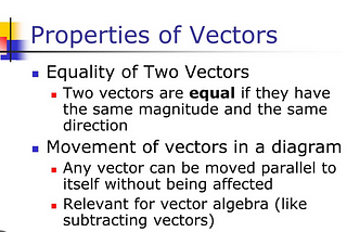 Vectors and their properties