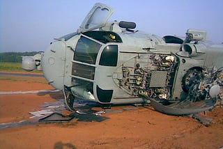 The Damaged Helicopter