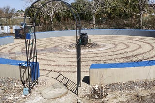 The Zen Garden at the University of Reno Extension Botanical Gardens in Las Vegas, Nevada